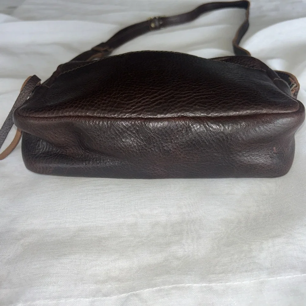 Portland Leather Large Leather Camera Bag, Cold Brew Brown Pebbled